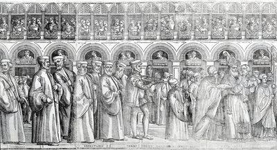 Procession dogale, vers 1555-60 (gravure sur bois) - Matteo Pagani